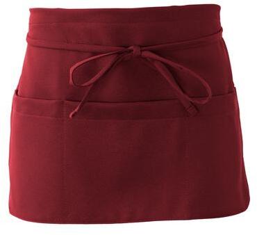 Grembiule Pub Bordeaux con Tasche Grembiule Corto Bar Caffè Gelateria