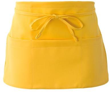 Grembiule Pub Giallo con Tasche Grembiule Corto Bar Caffè Gelateria