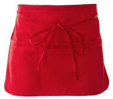 Grembiule Pub Rosso con Tasche Grembiule Corto Bar Caffè Gelateria