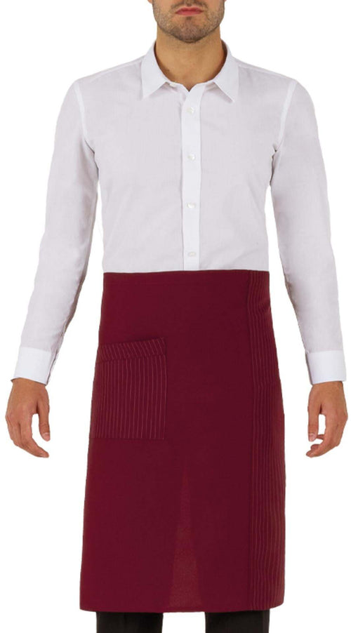Grembiule Rodano Gessato Bordeaux Grembiule Vita Cameriere