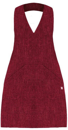 Grembiule Scotland Bordeaux Finto Lino Grembiule con Pettorina Cameriere Cuoco