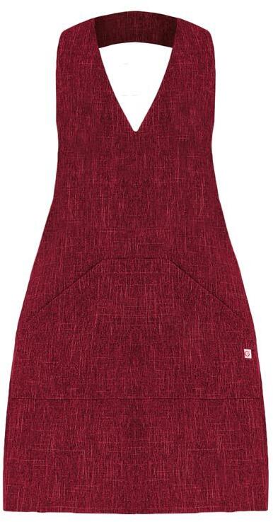 Grembiule Scotland Bordeaux Finto Lino Grembiule con Pettorina Cameriere Cuoco