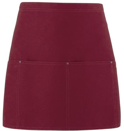 Grembiule Seattle Bordeaux Grembiule Cuoco con Tasconi Cameriere Osteria Pub