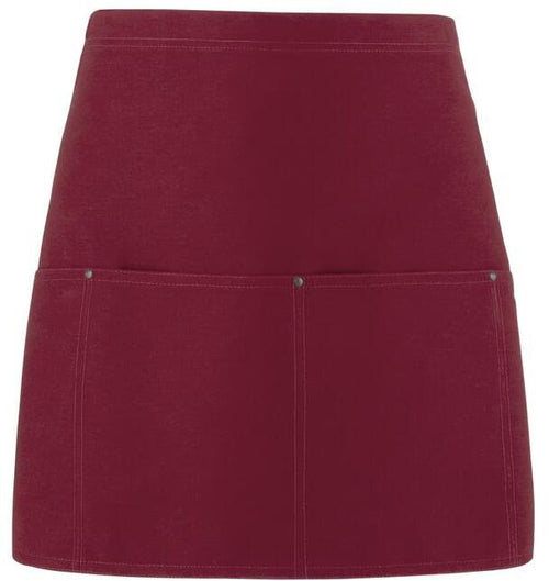 Grembiule Seattle Bordeaux Grembiule Cuoco con Tasconi Cameriere Osteria Pub