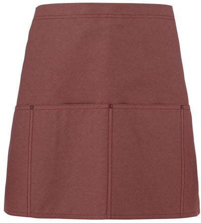 Grembiule Seattle Bruciato Mattone Grembiule Cuoco con Tasconi Cameriere Osteria Pub