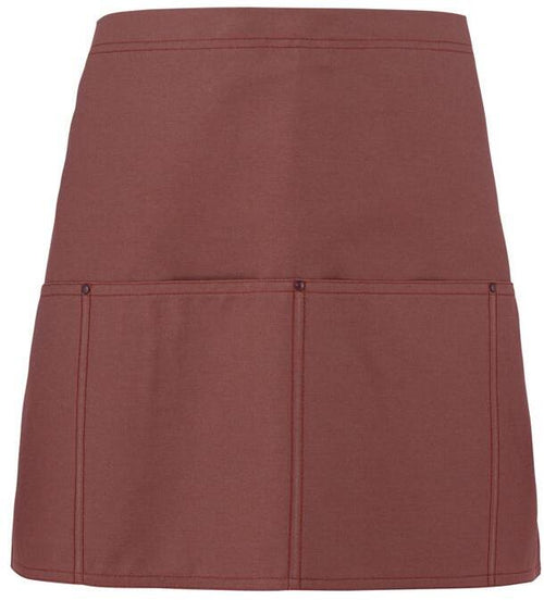 Grembiule Seattle Bruciato Mattone Grembiule Cuoco con Tasconi Cameriere Osteria Pub