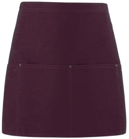 Grembiule Seattle Prugna Viola Grembiule Cuoco con Tasconi Cameriere Osteria Pub