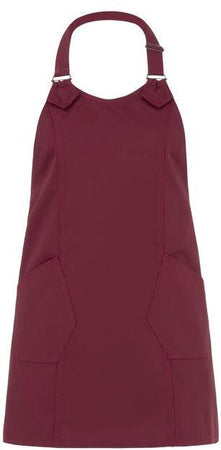 Grembiule Virginia Bordeaux Grembiule Donna con Tasconi Regolabile Pettorina Cameriera Osteria