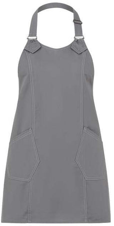 Grembiule Virginia Grigio Chiaro Grembiule Donna con Tasconi Regolabile Pettorina Cameriera Osteria