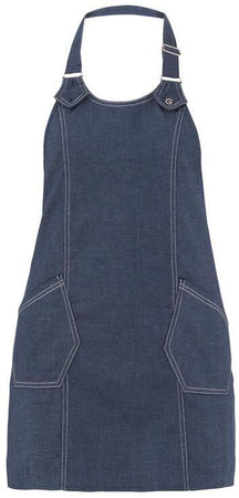 Grembiule Virginia Jeans Grembiule Donna con Tasconi Regolabile Pettorina Cameriera Osteria