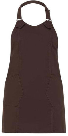 Grembiule Virginia Marrone Grembiule Donna con Tasconi Regolabile Pettorina Cameriera Osteria