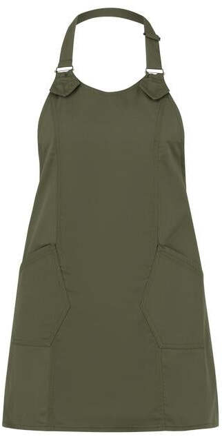 Grembiule Virginia Verde Militare Grembiule Donna con Tasconi Regolabile Pettorina Cameriera Osteria