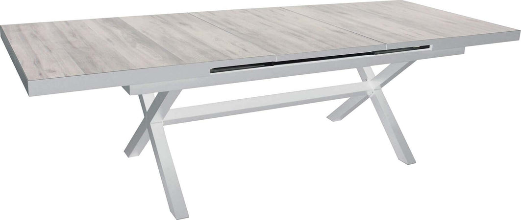 GRES---tavolo-da-giardino-allungabile-in-alluminio-e-gres-cm-200/260x101-Bianco-Milani-Home