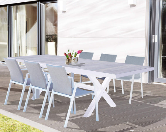 GRES---tavolo-da-giardino-allungabile-in-alluminio-e-gres-cm-200/260x101-Bianco-Milani-Home