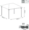 GREX---gazebo-da-giardino-3x4-in-metallo-nero-telo-beige-senza-doppio-tetto-Antracite-Milani-Home