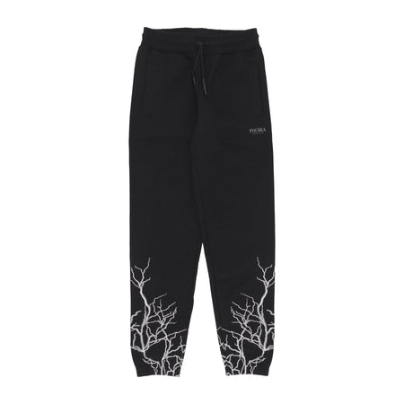 PHOBIA Pantalone Tuta Leggero Uomo Embroidery Lightning Pants Black/grey da uomo