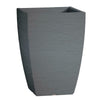 Vaso Cromia Adone quadrato decorazione in resina Made in Italy da h 38 cm