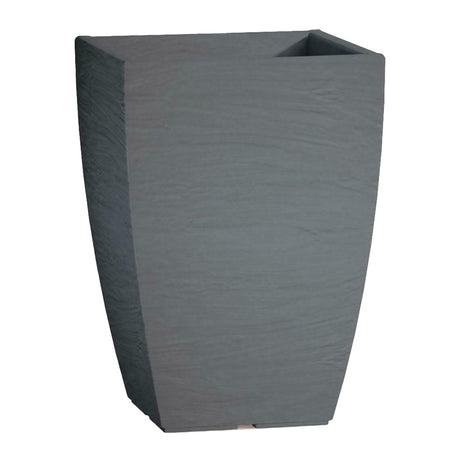 Vaso Cromia Adone quadrato decorazione in resina "Made in Italy" da h 38 cm