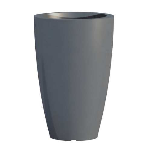Vaso Cromia Prisma rotondo decorazione in resina Made in Italy da h 50 cm