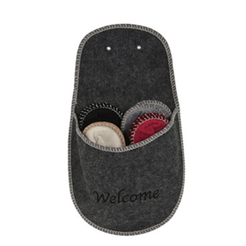 Kit Ciabattone decorativo con 4 paia di ciabatte decorazione ambienti