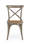 Sedia Cross con struttura in legno di olmo, per arredo interno 50,5 x 52 x h 87 cm