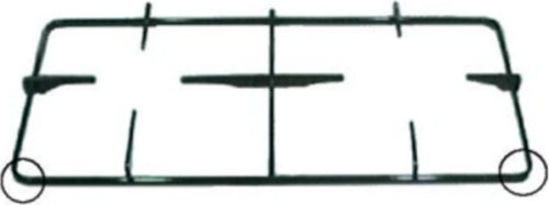 Griglia 2 fuochi smaltata nera 46,9 x 22,4 cm con 2 perni cucina Ariston Indesit Casa e cucina/Grandi elettrodomestici/Accessori e parti di ricambio/Ricambi e accessori per piani cottura/Griglie per piani cottura Rossi Ricambi - Venetico Marina, Commerciovirtuoso.it