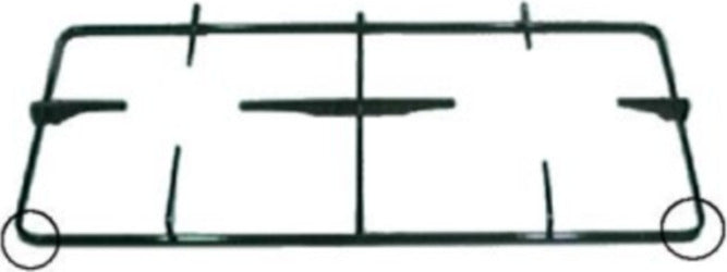 Griglia 2 fuochi smaltata nera 46,9 x 22,4 cm con 2 perni cucina Ariston Indesit Casa e cucina/Grandi elettrodomestici/Accessori e parti di ricambio/Ricambi e accessori per piani cottura/Griglie per piani cottura Rossi Ricambi - Venetico Marina, Commerciovirtuoso.it