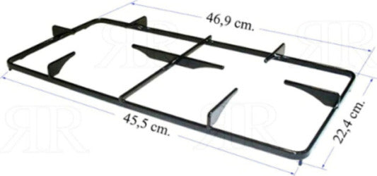 Griglia 2 fuochi smaltata nera 46,9 x 22,4 cm con 2 perni cucina Ariston Indesit Casa e cucina/Grandi elettrodomestici/Accessori e parti di ricambio/Ricambi e accessori per piani cottura/Griglie per piani cottura Rossi Ricambi - Venetico Marina, Commerciovirtuoso.it