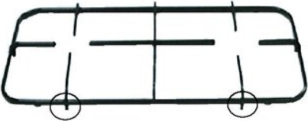 Griglia 2 fuochi smaltata nera cm.44,5 x 23 con 2 perni cucina gas Tecnogas Casa e cucina/Grandi elettrodomestici/Accessori e parti di ricambio/Ricambi e accessori per piani cottura/Griglie per piani cottura Rossi Ricambi - Venetico Marina, Commerciovirtuoso.it