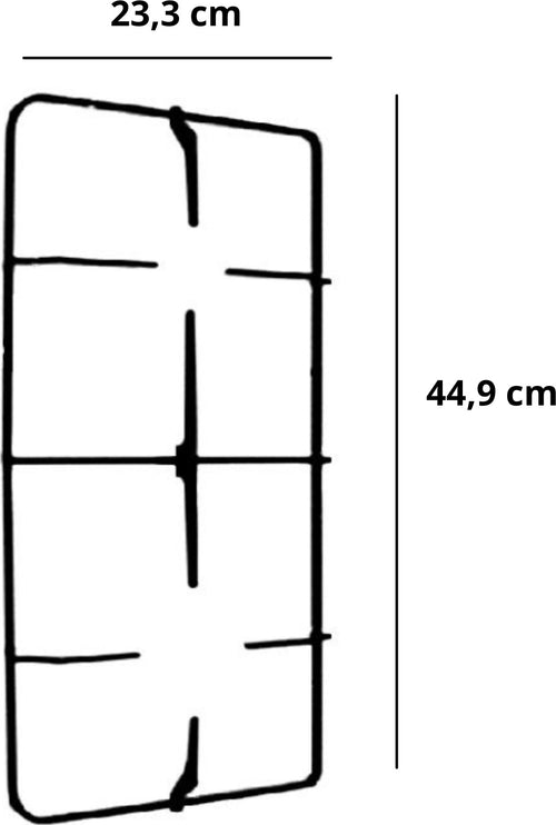 GRIGLIA CUCINA ARISTON INDESIT 2 FUOCHI SMALTATA NERA 44,9 X 23,3 CM Casa e cucina/Grandi elettrodomestici/Accessori e parti di ricambio/Ricambi e accessori per piani cottura/Griglie per piani cottura Rossi Ricambi - Venetico Marina, Commerciovirtuoso.it