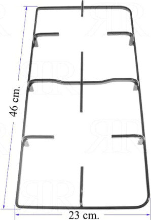 GRIGLIA CUCINA GAS SAMET OCEAN NERA LUCIDA 2 FUOCHI CM 46 X 23 Casa e cucina/Grandi elettrodomestici/Accessori e parti di ricambio/Ricambi e accessori per piani cottura/Griglie per piani cottura Rossi Ricambi - Venetico Marina, Commerciovirtuoso.it