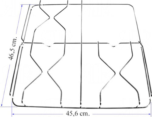 Griglia Cucina In Acciaio 3 Fuochi Gas Fratelli Onofri 46,5 X 45,6 Cm Casa e cucina/Grandi elettrodomestici/Accessori e parti di ricambio/Ricambi e accessori per piani cottura/Griglie per piani cottura Rossi Ricambi - Venetico Marina, Commerciovirtuoso.it