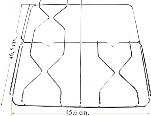 Griglia Cucina In Acciaio 3 Fuochi Gas Fratelli Onofri 46,5 X 45,6 Cm Casa e cucina/Grandi elettrodomestici/Accessori e parti di ricambio/Ricambi e accessori per piani cottura/Griglie per piani cottura Rossi Ricambi - Venetico Marina, Commerciovirtuoso.it