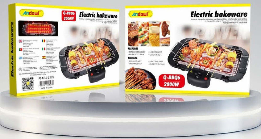 Griglia Elettrica 2000 W Barbecue Grill Bistecchiera Bbq Giardino Q-bbq6 Jy-06 Casa e cucina/Elettrodomestici per la cucina/Piastre e griglie elettriche/Piastre Trade Shop italia - Napoli, Commerciovirtuoso.it
