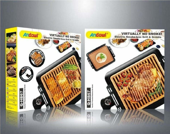 Griglia Elettrica Antifumo 1000w Q-hb67 Grill Senza Fumi Piastra Antiaderente Casa e cucina/Elettrodomestici per la cucina/Piastre e griglie elettriche/Piastre Trade Shop italia - Napoli, Commerciovirtuoso.it