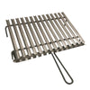 Griglia in acciaio  bistecchiera scola grasso per barbecue e camino Made in Italy