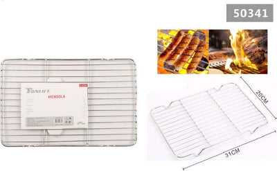 Griglia In Acciaio 31 X 20cm Mensola Per Barbecue Vapore Cuocere Arrostire 50341 Giardino e giardinaggio/Barbecue e picnic/Accessori per barbecue e affumicatori/Griglie per arrostire Trade Shop italia - Napoli, Commerciovirtuoso.it