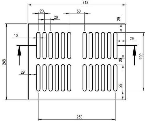Griglia In Ghisa 318X248mm Stufe a Pellet 14810021