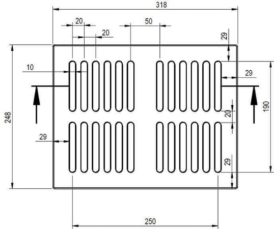 Griglia In Ghisa 318X248mm Stufe a Pellet 14810021