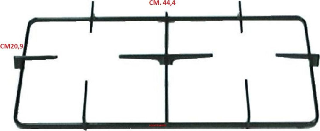 Griglia-in-piattina-smaltata-nera-cucina-gas-piano-cottura-Star-cm.-44,4-x-20,9