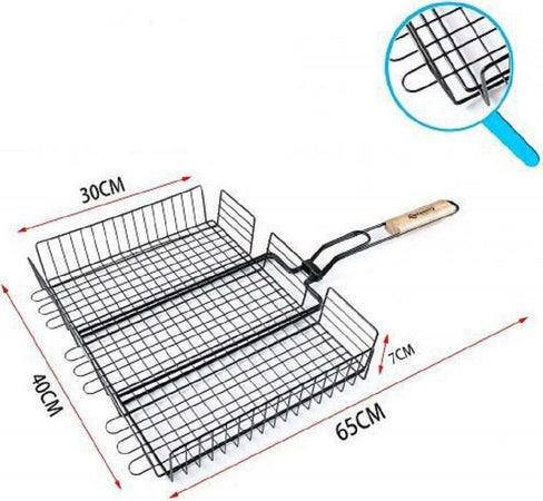 Griglia Per Barbecue 65 X 40 X 30 X H7cm Per Braciata Carne Pesce Verdure 802051 Casa e cucina/Elettrodomestici per la cucina/Piastre e griglie elettriche/Piastre Trade Shop italia - Napoli, Commerciovirtuoso.it