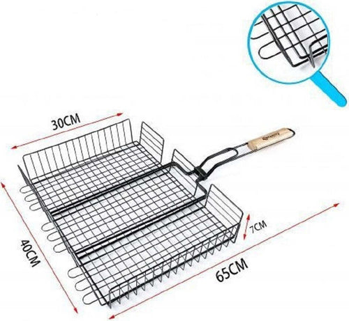 Griglia Per Barbecue 65 X 40 X 30 X H7cm Per Braciata Carne Pesce Verdure 802051 Casa e cucina/Elettrodomestici per la cucina/Piastre e griglie elettriche/Piastre Trade Shop italia - Napoli, Commerciovirtuoso.it