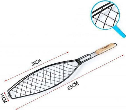 Griglia-Per-Barbecue-Grill-65x39x15cm-Per-Braciata-Di-Pesce-Carne-Verdure-802057