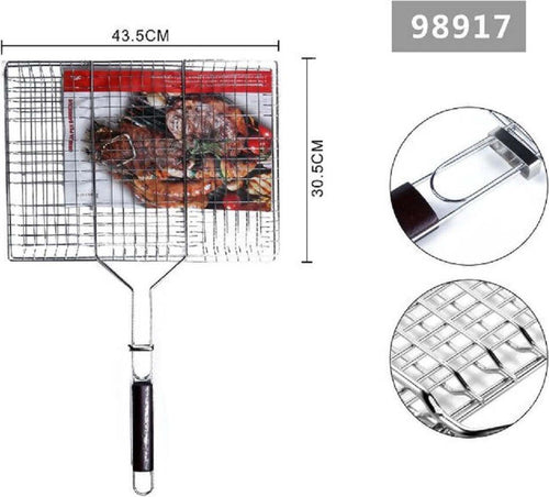 Griglia Per Barbecue Pesce Carne Doppia Grill Graticola 43,5 X 30,5 Cm 98917 Casa e cucina/Elettrodomestici per la cucina/Piastre e griglie elettriche/Piastre Trade Shop italia - Napoli, Commerciovirtuoso.it