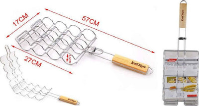 Griglia Per Pannocchie Mais Grill Carne Barbecue Graticola 57x27x17x5.5cm 2406336 Casa e cucina/Elettrodomestici per la cucina/Piastre e griglie elettriche/Piastre Trade Shop italia - Napoli, Commerciovirtuoso.it