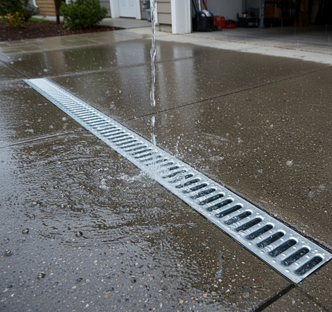 Griglia Scolo Acqua Piovana in Acciaio Zincato A15 100x13 cm.