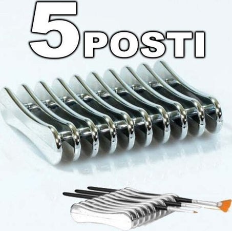 Griglietta Poggia Pennelli Uv Ricostruzione Unghie Silver Espositore Make Up Bellezza/Accessori e strumenti di bellezza/Portatrucchi/Beauty case e contenitori/Contenitori per cosmetici Trade Shop italia - Napoli, Commerciovirtuoso.it