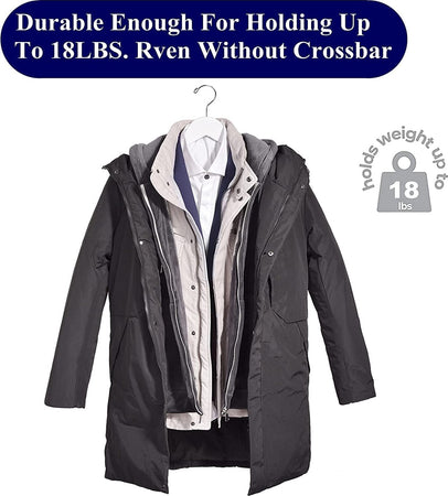 Grucce Appendiabiti In Legno Bianco Con Tacche E Barra Per Pantaloni 43 Cm Casa e cucina/Organizzazione interni/Organizzazione guardaroba/Grucce e appendini/Grucce Decor Space - Altamura, Commerciovirtuoso.it