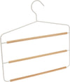 Grucce Porta Pantaloni 3 Scomparti In Metallo Bianco E Legno 37 Cm Casa e cucina/Organizzazione interni/Organizzazione guardaroba/Grucce e appendini/Appendini per pantaloni Decor Space - Altamura, Commerciovirtuoso.it