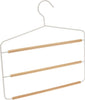 Grucce Porta Pantaloni 3 Scomparti In Metallo Bianco E Legno 37 Cm Casa e cucina/Organizzazione interni/Organizzazione guardaroba/Grucce e appendini/Appendini per pantaloni Decor Space - Altamura, Commerciovirtuoso.it
